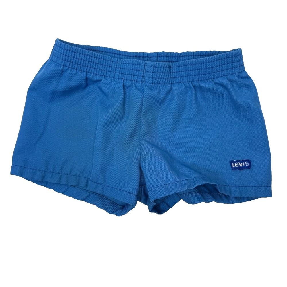 Vintage 70s Levi's Kids Elastic Shorts Blue Size Small 3T‎ 7252 20908